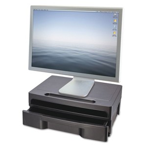 Officemate Monitor Stand with Drawer 13 1/8 x 9 7/8 x 5 Black 22502 - 1 of 3