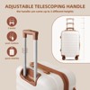 SKONYON 3 Piece Hardshell Luggage Sets Checked Spinner Luggage Set with YKK Zipper and TSA Lock - 4 of 4