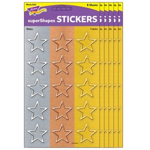 TREND I ♥ Metal Stars superShapes Stickers - Large, 120 Per Pack, 6 Packs - 1 of 4