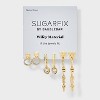 SUGARFIX by BaubleBar Wifey Material Stud Earrings - Gold: Zinc Statement Jewelry, 1.87" Length - 2 of 3