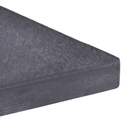 Granite Square Black Umbrella Weight Plate 18.5"