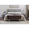 ModernLuxe Velvet/Boucle Fabric Storage Bench with Wood Legs - Ideal for Living Room & Bedroom - 2 of 4