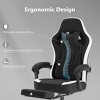 Bestier Gaming Chair with Lumbar Support, Office Chair with Adjustable Height, Armrests and Headrests, 360° Rotating Wheels - 3 of 4