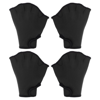 Unique Bargains Swimming Diving Training Resistance Webbed Aquatic Fins 2 Pairs