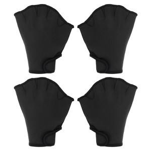 Unique Bargains Swimming Diving Training Resistance Webbed Aquatic Fins 2 Pairs - 1 of 4