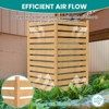 DoCred Air Conditioner Fence, Freestanding Privacy Fence,1-2Panel Wood Screens with Planter Box for Outdoor AC, Trash Can, Pool Equipment Enclosure - 2 of 4