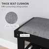 SEVOBAL 3-Tier Shoe Rack for Entryway Bamboo Shoe Bench with Cushion Padded Seat for Indoor Entrance Hallway Bedroom, Black, 26.87"*15.75"*21.26" - 4 of 4
