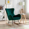 CAVINAS Teddy Upholstered Accent Chair with High Backrest,Modern Rocking Chair with Armrests for Living Room - 2 of 4