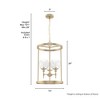 Xidane 15" Pendant Light, Metal, 3-Bulb, Alturas Gold Finish - Dazzling Indoor Fixture for Glamorous Spaces - 3 of 4