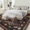 Machine Washable Geometric Area Rug - Non-Slip, Low Pile, Easy-Clean, Western Pattern for Living Room, Bedroom, or Entryway - 4 of 4