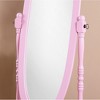 ALEXOUN 59.25 inches Wooden Floor Free Standing Mirror,Traditional Style Oval Dressing Cheval Mirror for Living Room Bedroom Cloakroom - 4 of 4