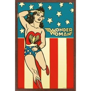 Trends International DC Comics - Wonder Woman - VIntage Framed Wall Poster Prints - 1 of 4
