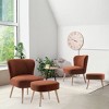 WestinTrends 4 Piece Upholstered Boucle Accent Chair and Ottoman Sets - 2 of 4