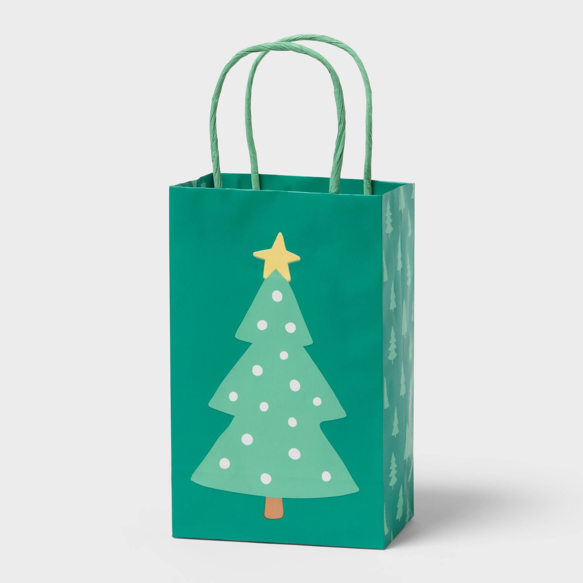 XS Jr Tote Christmas Tree Gift Bag Green - Spritz™