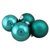 Northlight 72ct Turquoise Blue and Silver 2-Finish Glass Christmas Ball Ornaments 4" (100mm) - image 3 of 4