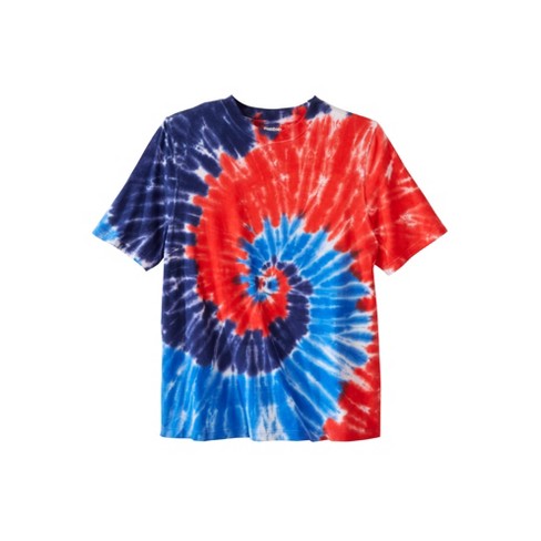 Tiedye Relaxed Tee Red & White Large