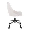 TiramisuBest White PU Leather Contemporary Adjustable Office Chair with Casters, 360¡ã Swivel - 2 of 4