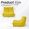 EROMMY Bean Bag Chair Togo Sofa, 28D Memory Foam, Easy Cleaning and Portable, Premium Faux Leather, Lightweight Floor Couch for Living Room, Bedroom - 2 of 4