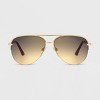 Women's Aviator Sunglasses - Universal Thread™ Gold - image 2 of 2