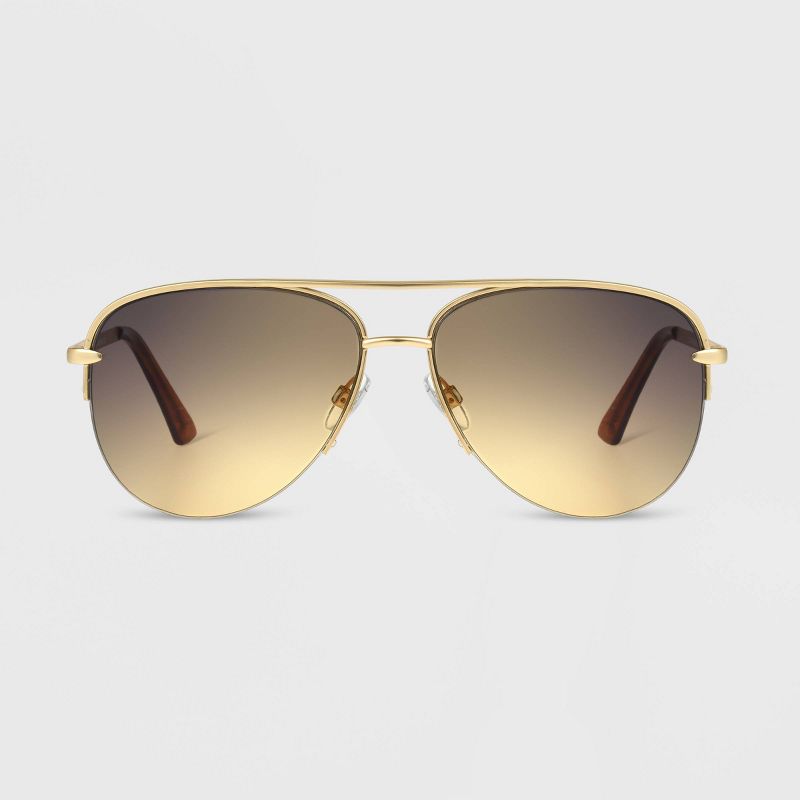 Women&#39;s Aviator Sunglasses - Universal Thread&#8482; Gold, 3 of 10