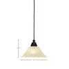 Toltec Lighting Any 1 - Light Pendant in  Dark Granite with 10" Amber Marble  Shade - 2 of 2