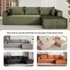 Whisen 2-Piece L-Shaped Sectional Compression Sofa with Soft Corduroy Fabric, No Assembly Required - 4 of 4