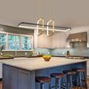 LLHZSY 34 3/4" Linear Pendant Chandelier with Integrated LED, Dimmable and Height - 4 of 4