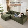108" Sectional Couches, L-Shaped Corduroy Fabric Upholstered Modular Sectional Couches with Chaise - 4 of 4