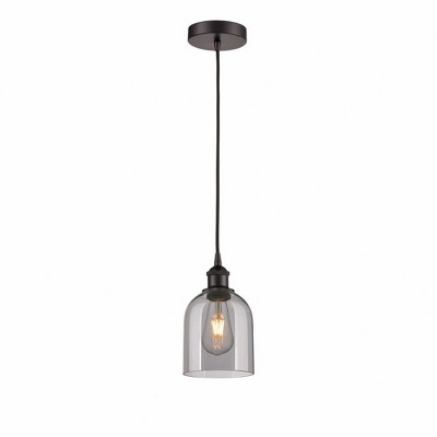 Bella - 1 Light Cord Hung Mini Pendant In Industrial Style-9.5 Inches Tall and 5.5 Inches Wide