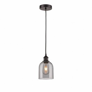 Bella - 1 Light Cord Hung Mini Pendant In Industrial Style-9.5 Inches Tall and 5.5 Inches Wide - 1 of 1