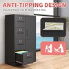 Munora - 4-Drawer File Cabinet with Locking Door - Metal Storage for Legal/Letter Files & Clothing - Black - 4 of 4