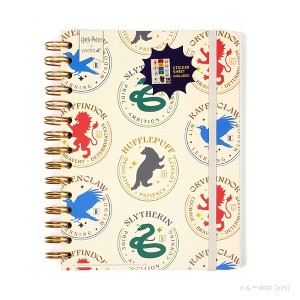 Yoobi Harry Potter Journal 6"x8" Spiral with Elastic Band Cream House Pride - 1 of 4