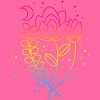 Design By CoolAnimalCo Humans Floral Pride Flag Boho Lotus By CoolAnimalCo Racerback Tank Top - 2 of 2