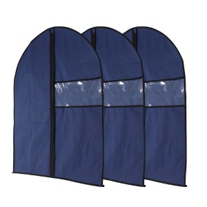 Unique Bargains Dustproof Transparent Window Garment Bag 3 Pcs - 1 of 4