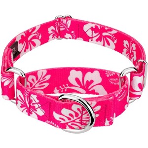 Country Brook Petz Pink Hawaiian Martingale Dog Collar (1 Inch, Medium) - 1 of 4