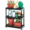 Heavy Duty 3 Tier Shelving Unit Black - Inval: Polypropylene Resin, Rust-Resistant, Wall Anchorable - 2 of 4