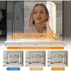 Vanity Desk with Sliding Mirror and Lights, Makeup Vanity Set with 4 Drawers, Stool, Power Outlet, Open Shelves, 3 Color Adjustable Lighting Modes - 3 of 4