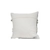 Black Striped Hand Woven 18x18" Cotton Decorative Throw Pillow with Pulled Yarn Accents - Foreside Home & Garden - 3 of 4