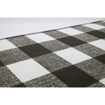 Black and White Buffalo Check Outdoor Chair Cushion