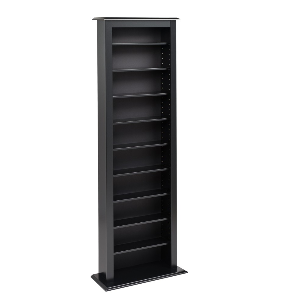 Photos - Display Cabinet / Bookcase Slim Barrister Tower Black - Prepac