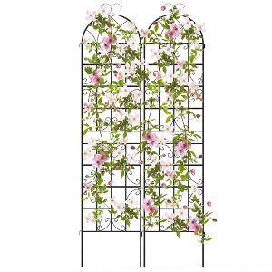 Costway 2/4/6 Pack 87" x 20" Metal Garden Trellis Decorative Outdoor Trellis - 1 of 4