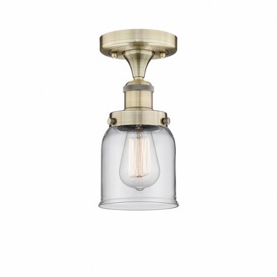 Bell - 1 Light Semi-Flush Mount In Industrial Style-8.25 Inches Tall and 6.5 Inches Wide