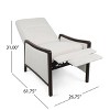 Sapphtopaz Modern Accent Chair Mid-Century Armchair Upholstered Push-Back Recliner Chair with Wood Frame Comfy Chair for Bedroom, Living Room - 3 of 4