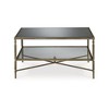 Signature Design by Ashley Cloverty Glass Top Coffee Table, Aged Gold - 4 of 4