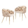 CENGHU Modern Velvet Accent Chair, Luxury Handmade Armchair with Gold Legs, for Living Room and Bedroom - 3 of 4
