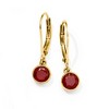 Ross-Simons 1.50 ct. t.w. Bezel-Set Ruby Drop Earrings in 18kt Gold Over Sterling - 3 of 4