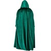 Rubies Adult Green Full Length Hooded Renaissance Cloak- One Size Fits Most - 3 of 4