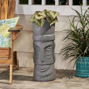 Okak Handmade Head Flower Planter for Indoor 9.5"x 9.5"x 24", Unique Plants Accent Face Flower Pot Stylish Plant Pots for Outdoor Graden - 1 of 4