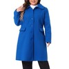 Agnes Orinda Women's Plus Size Peter Pan Collar Single Breasted with Pockets Long Winter Pea Coats - 2 of 4