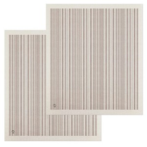 Briarwood Lane White and Pink Stripe Swedish Dishcloth (2-pack) - 1 of 4